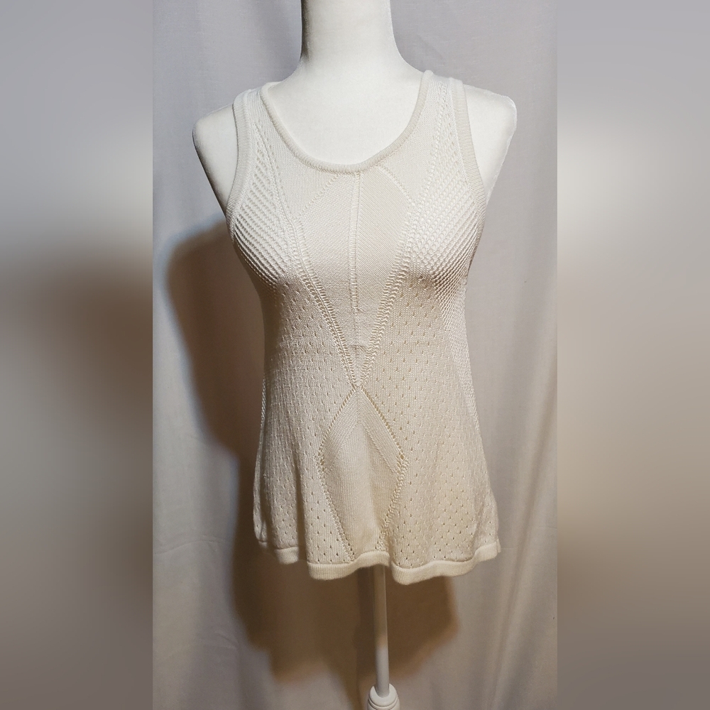 CAbi Knit Tank in Cream